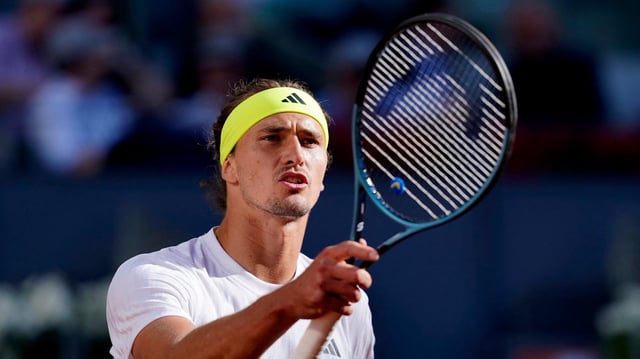 Alexander Zverev hadert während seines Spiels bei den Madrid Open