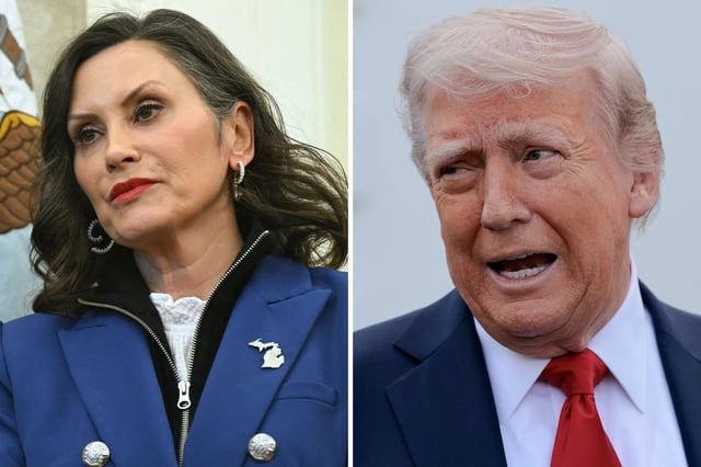 Michigan Governor Gretchen Whitmer was planning to join President Donald Trump at Selfridge.