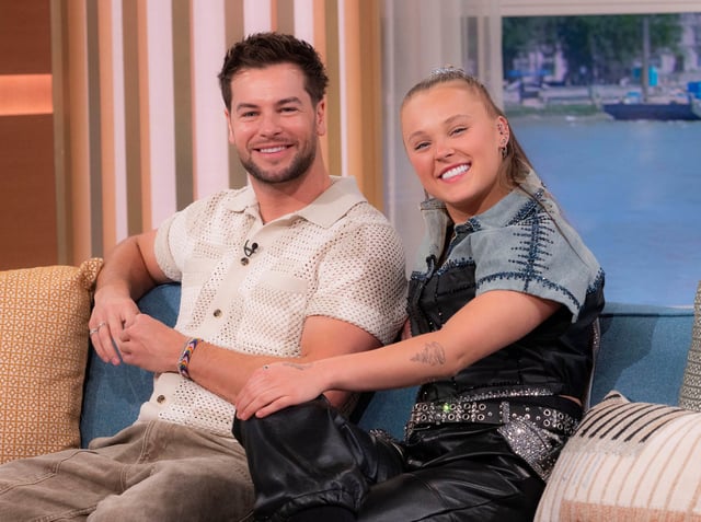 Chris Hughes, JoJo Siwa on
'This Morning' TV show, London,  Apr 28, 2025.