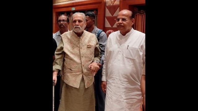 Joshi (R) emphasised that the recent court decision serves as a testament to the principle of ‘Satyameva Jayate’ (Truth Alone Triumphs), reinforcing the Congress party’s commitment to integrity and justice. (HT)