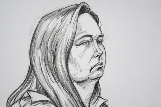 A handout sketch from the Supreme Court of Victoria of Erin Patterson, an Australian woman accused of murdering three people with a toxic mushroom-laced beef Wellington