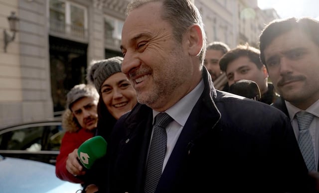José Luis Ábalos a la salida del Tribunal Supremo.