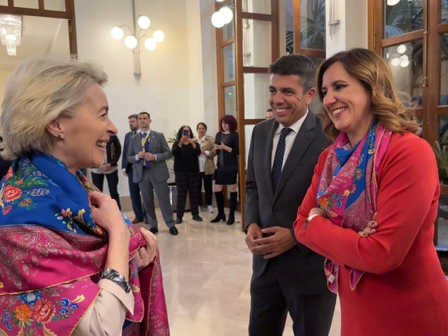 Mazón y Catalá, con Von der Leyen ayer en València