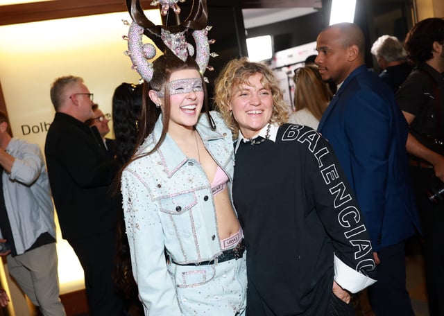 JoJo Siwa and Kath Ebbs attend the 2025 iHeartRadio Music Awards at Dolby Theatre in Los Angeles, California on March 17, 2025.