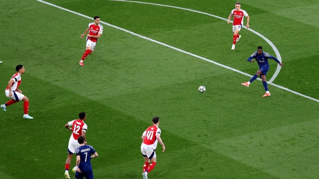Dembélé finished off a flowing move to give PSG a 1-0 advantage heading into their home leg