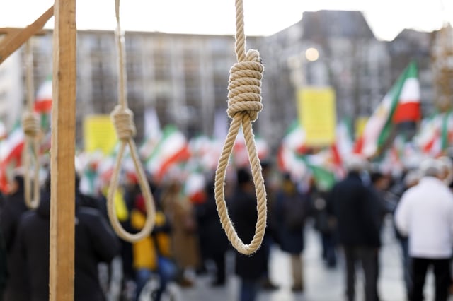 Several hundred Iranian exiles demonstrate in a vigil against the regime in Tehran on Roncalliplatz. Koln, Germany, January 11th, 2020.