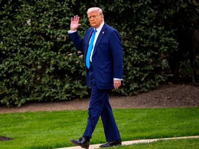 President Donald Trump is looking to shift some economic blame to former President Joe Biden.