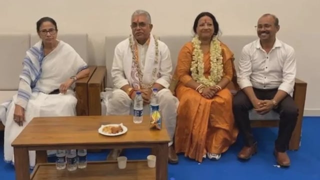 BJP leader Dilip Ghosh attends Jagannath temple inauguration in Digha, meets Mamata (Photo:IANS)