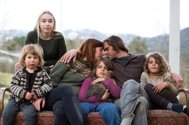 Before Maria died, her and Nik farmed sustainably and homeschooled their children, Ronja, from Maria’s previous relationship, now 20, Freja, 15, Falk, 12 and Ulv, known as Wolfie, now nine