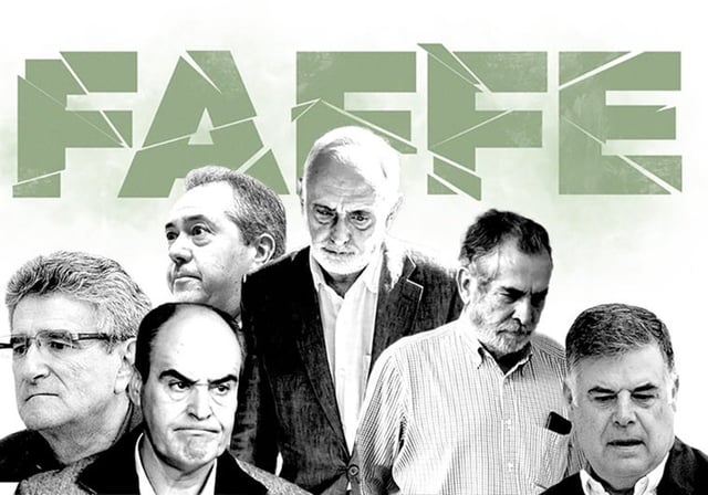 Fernando Villén, en el centro, dirigió la fundación Faffe, investigada por enchufismo