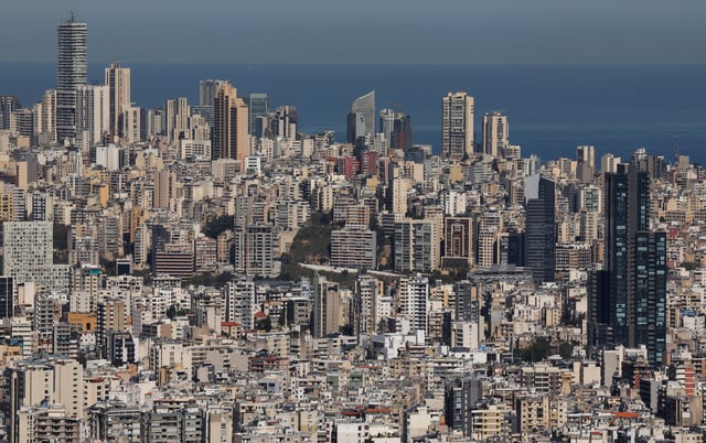 A view shows Beirut's skyline as seen from Mansourieh, Lebanon April 16, 2025. REUTERS/Mohamed Azakir/File Photo