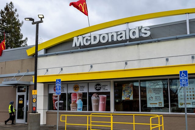 A McDonald's restaurant in Martinez, California, US, on Tuesday, Feb. 4, 2025. McDonald's Corp. is expected to release earnings figures on February 10. Photographer: David Paul Morris/Bloomberg via Getty Images