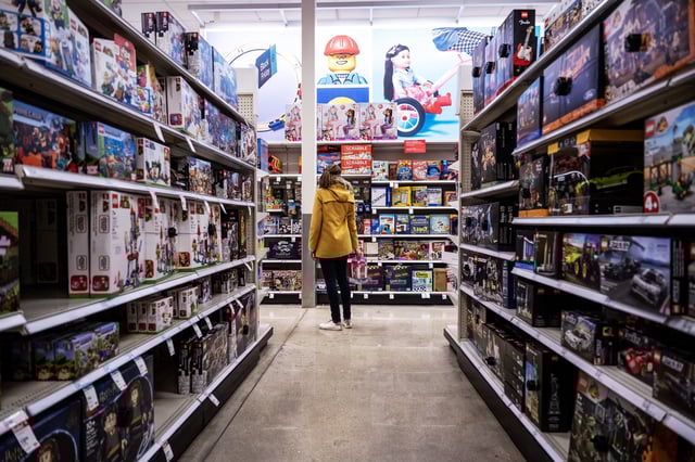 A shopper in the toy aisle of a Target store in Chicago in 2022.