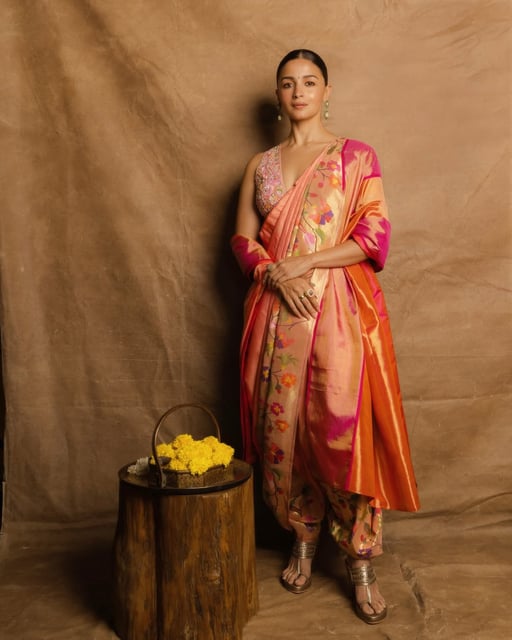 WAVES 2025: Alia Bhatt steals the spotlight in Maharashtrian peach saree