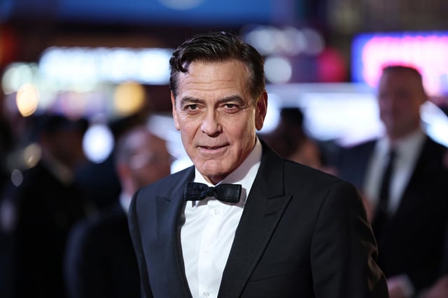 George Clooney at the opening night of 'Good Night, And Good Luck' in New York City in April.