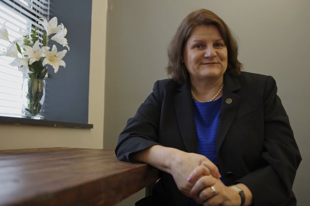 This 2017 photo shows Judge Hannah Dugan in Milwaukee.
