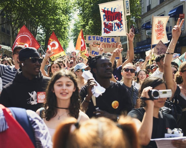 Lors de la manifestation à Paris, le 1er mai 2025.