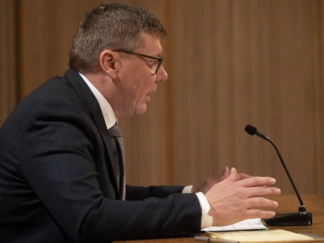 Premier Scott Moe gives remarks on the results of the 2025 federal election during a press conference at the Saskatchewan legislature on Tuesday, April 29, 2025 in Regina.