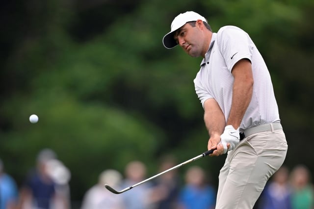 World number one Scottie Scheffler of the United States fired a 10-under par 61 to grab the lead after the first round of the PGA Tour's CJ Cup Byron Nelson tournament