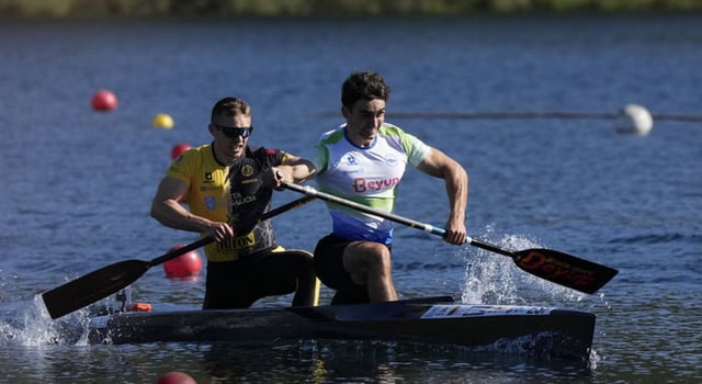 Adrián Sieiro y Daniel Grijalba durente el selectivo de C-2 500.