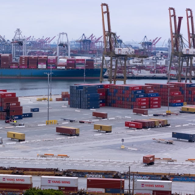 Shipping containers from China at the Port of Los Angeles, in San Pedro, California, on May 1.