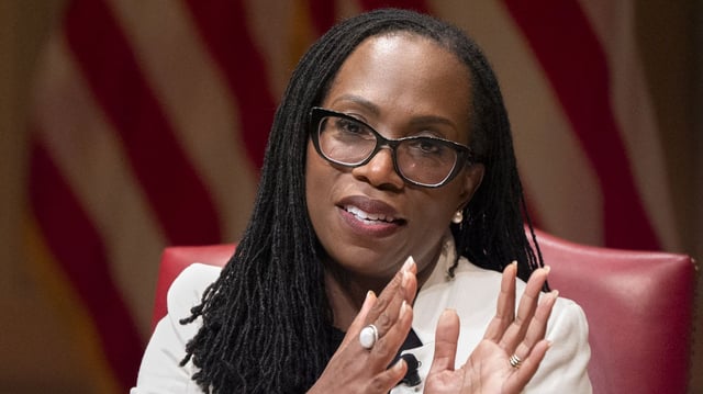 Supreme Court Justice Ketanji Brown Jackson at the Library of Congress in Washington, D.C., in February. Photo: Jacquelyn Martin/Pool/AFP via Getty Images