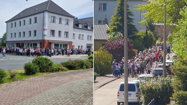Augenarzttermine nur vor Ort: Chaos und Frust bei Praxisstart in Bitterfeld-Wolfen. (Fotomontage /Screenshots)