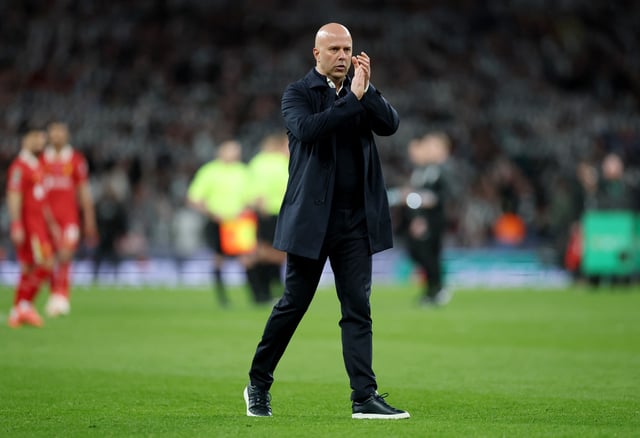 Soccer Football - Carabao Cup - Final - Liverpool v Newcastle United - Wembley Stadium, London, Britain - March 16, 2025 Liverpool manager Arne Slot applauds fans after the match Action Images via Reuters/Paul Childs/ File Photo