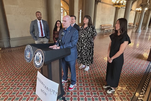 Assemblymember Harvey Epstein, who is running for City Council, wants to expand the Council's powers to remove a mayor.
