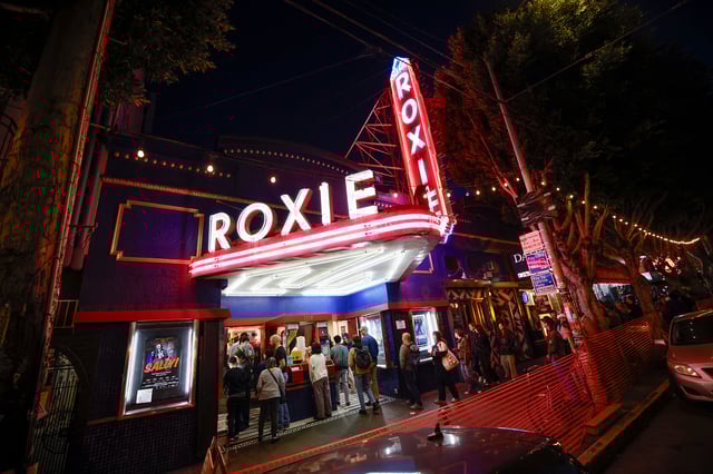 A line stretched down the block for the first screening of “The Shrouds” with David Cronenberg in attendance at the Roxie Theater in San Francisco on April 21, 2025.