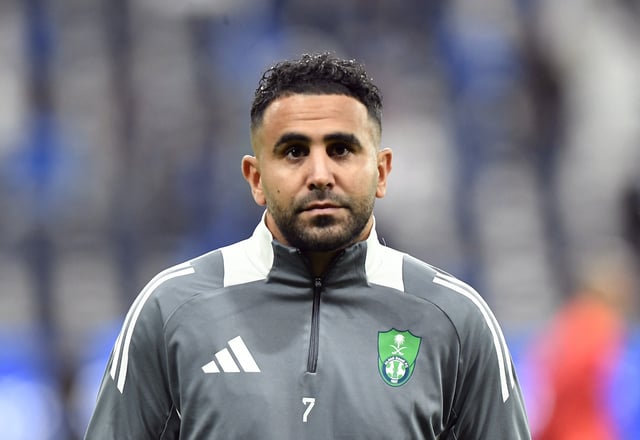 Soccer Football - Saudi Pro League - Al Hilal v Al Ahli - Kingdom Arena, Riyadh, Saudi Arabia - February 28, 2025 Al Ahli's Riyad Mahrez during the warm up before the match REUTERS/Stringer/ File Photo