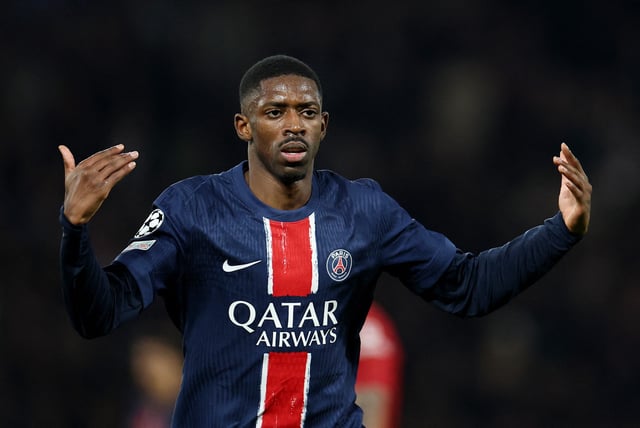 Soccer Football - Champions League - Round of 16 - First Leg - Paris St Germain v Liverpool - Parc des Princes, Paris, France - March 5, 2025 Paris St Germain's Ousmane Dembele reacts REUTERS/Sarah Meyssonnier/ File Photo