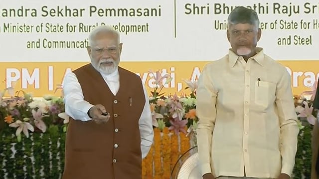Prime Minister Narendra Modi on May 2 inaugurated and laid the foundation stone for projects worth ₹58,000 crore in Andhra Pradesh, including the revival of construction work on the greenfield capital city of Amaravati, Chief Minister N Chandrababu’s ‘dream project’.