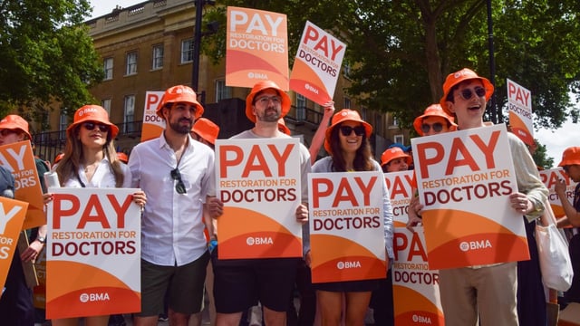 Junior doctors are fighting to have their pay restored to 2008 levels