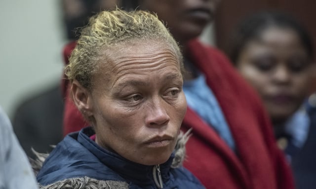 FILE - Kelly Smith, the mother of missing Joshlin Smith, appears in court in Vredenburg, South Africa, Thursday, March 7, 2024. (AP Photo, File)