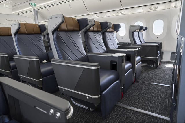 American Airlines' latest premium economy seats.