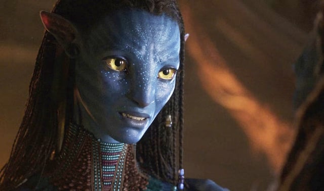 Zoe Saldaña as Neytiri in &#34;Avatar: The Way of Water&#34;.
