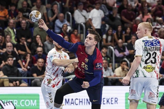 Makuc, en un partido del Barça.