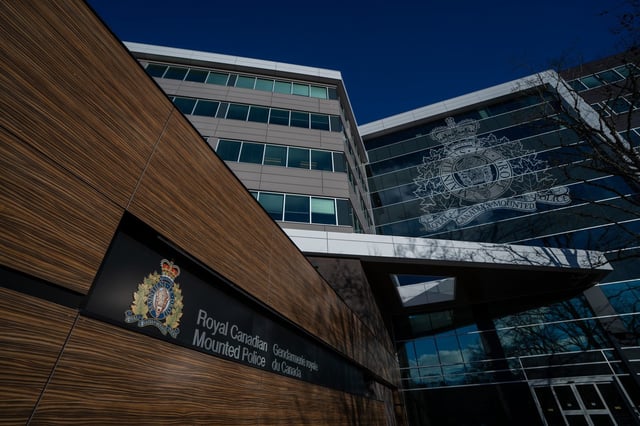 The B.C. RCMP Divisional Headquarters is seen in Surrey, B.C., on Thursday, Jan. 11, 2024. THE CANADIAN PRESS/Ethan Cairns