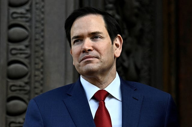 Le secrétaire d’État américain Marco Rubio à Paris, France, le 17 avril 2025.