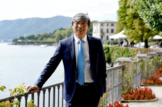 FILE: Dr. Patrick Soon-Shiong, the CEO of Nantworks, poses during the Ambrosetti Forum on international economics in Como, Italy, on Sept. 7, 2018. 