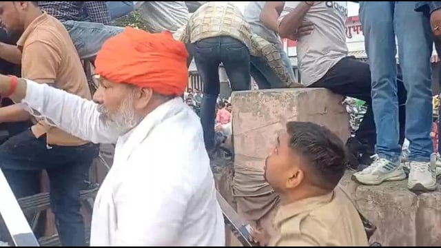 The unrest began after farmer leader Rakesh Tikait arrived at the rally held in protest against the Pahalgam incident at Town Hall ground in Muzaffarnagar on May 2. (Sourced)