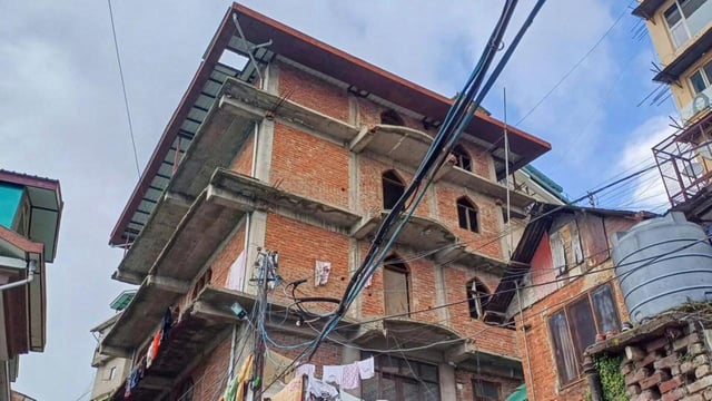 The municipal corporation court in Shimla on Saturday declared the entire mosque in Sanjauli area unauthorised and ordered the demolition of the entire five-floor structure. (HT file photo)