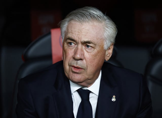 Soccer Football - Copa del Rey - Final - FC Barcelona v Real Madrid - Estadio de La Cartuja, Seville, Spain - April 26, 2025 Real Madrid coach Carlo Ancelotti looks on before the match REUTERS/Borja Suarez/File Photo