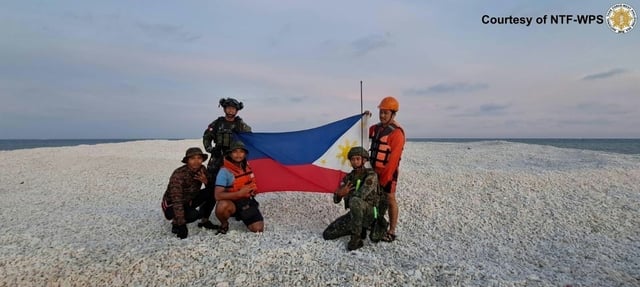 Manila and Beijing traded barbs last week over Sandy Cay, a group of small sandbanks in the waterway's Spratly Islands, after a Chinese state media report suggested the area had been seized