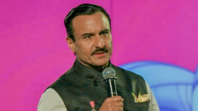 Actor Saif Ali Khan speaks during a session on The Art of Acting: A Masterclass to Remember at WAVES 2025, in Mumbai on Saturday. (ANI Photo)