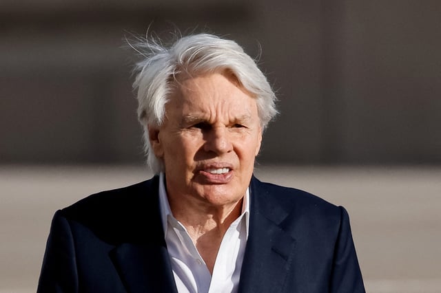 Former Abercrombie CEO Mike Jeffries is pictured after being arraigned on sex trafficking and prostitution charges at the federal courthouse in Central Islip, New York, on Oct. 25, 2024.