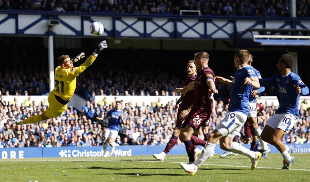 Soccer Football - Premier League - Everton v Ipswich Town - Goodison Park, Liverpool, Britain - May 3, 2025 Ipswich Town's Alex Palmer in action Action Images via Reuters/Jason Cairnduff