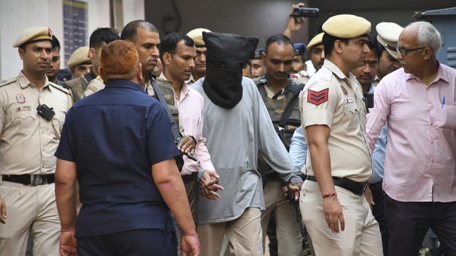Tahawwur Rana was brought under tight security before Judicial Magistrate First Class Vaibhav Kumar.