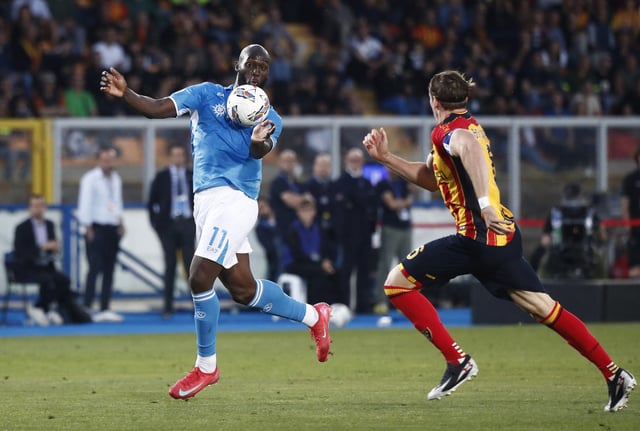 Soccer Football - Serie A - Lecce v Napoli - Stadio Via del mare, Lecce, Italy - May 3, 2025 Napoli's Romelu Lukaku in action REUTERS/Alessandro Garofalo